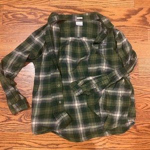 Colombia Vintage Green Checkered Flannel Men’s L, Regular Fit